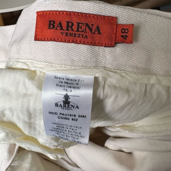 Barena Venezia Beige Casual Cropped Size 48 Belted Waist Pockets - Picture 5 of 6